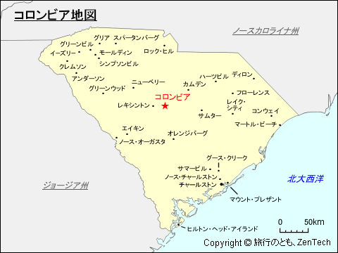 コロンビア地図