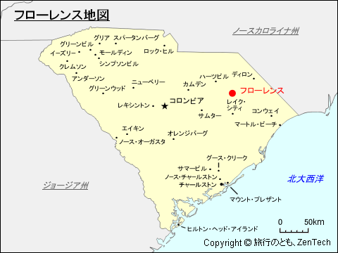 フローレンス地図