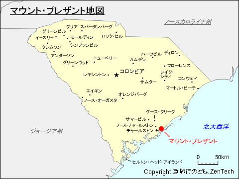 マウント・プレザント地図