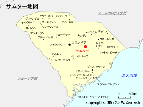 サムター地図