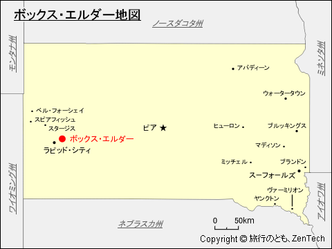 ボックス・エルダー地図