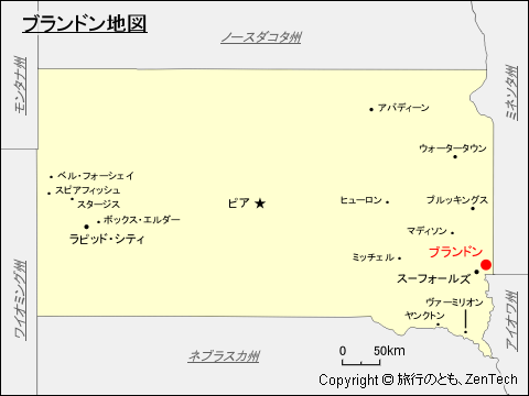 ブランドン地図