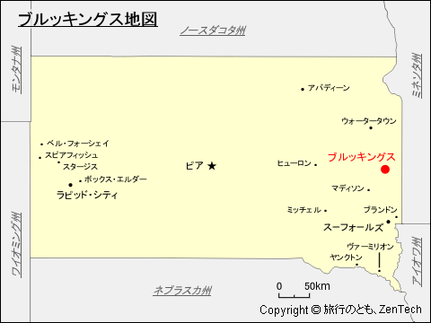 ブルッキングス地図