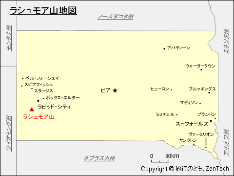 ラシュモア山地図