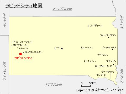 ラピッドシティ地図