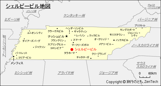 シェルビービル地図