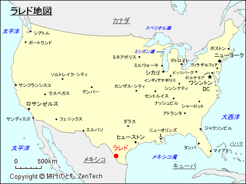 ラレド地図