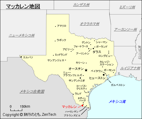 テキサス州マッカレン地図