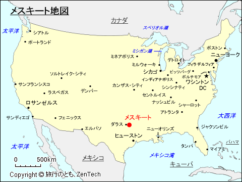 メスキート地図