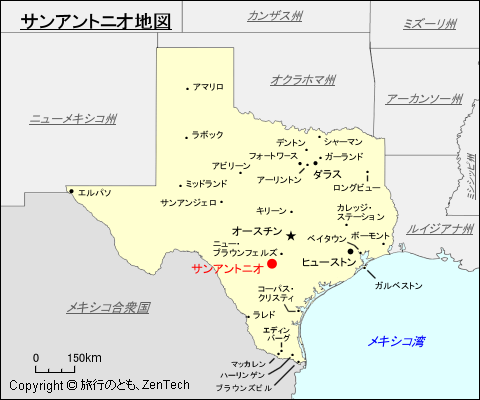 テキサス州サンアントニオ地図
