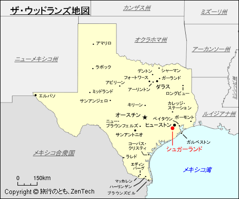 テキサス州シュガーランド地図