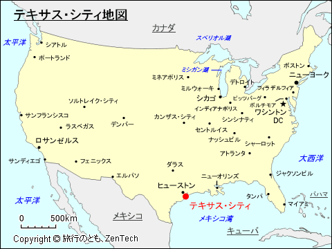 テキサス・シティ地図