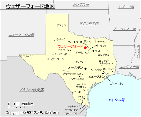 ウェザーフォード地図