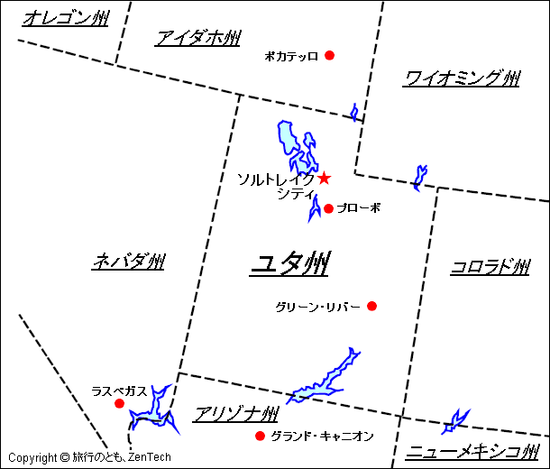 ユタ州 地図