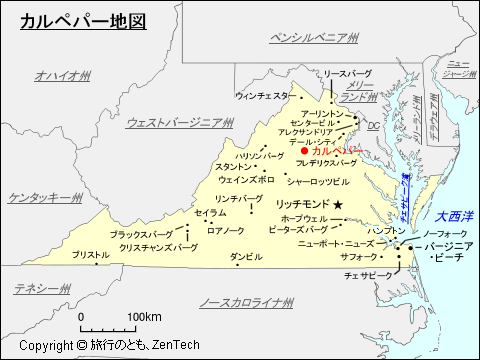 カルペパー地図