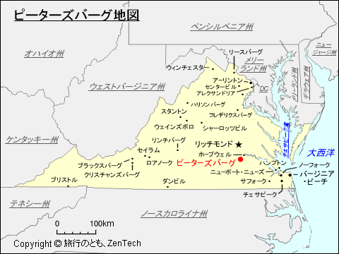 ピーターズバーグ地図