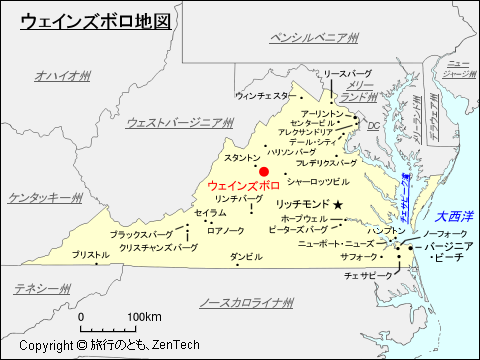 ウェインズボロ地図