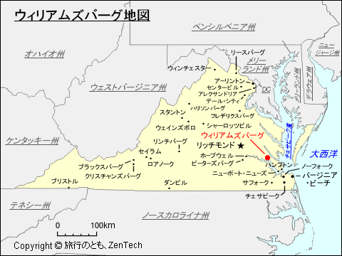 ウィリアムズバーグ地図