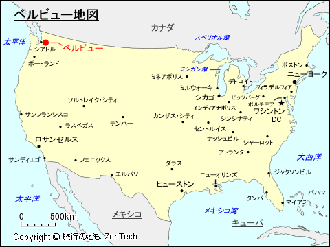 ベルビュー地図