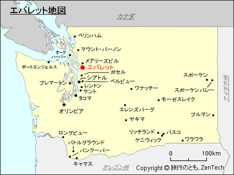 エバレット地図