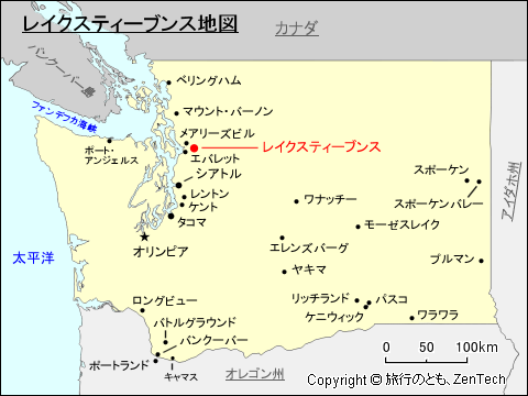 レイクスティーブンス地図