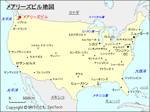 メアリーズビル地図