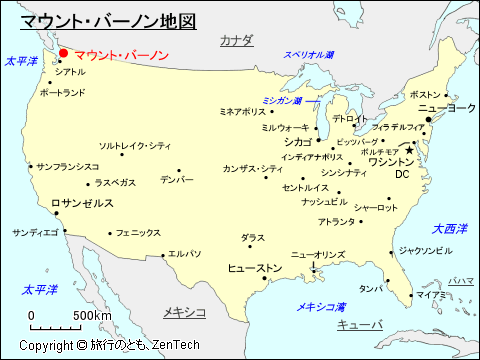 マウント・バーノン地図