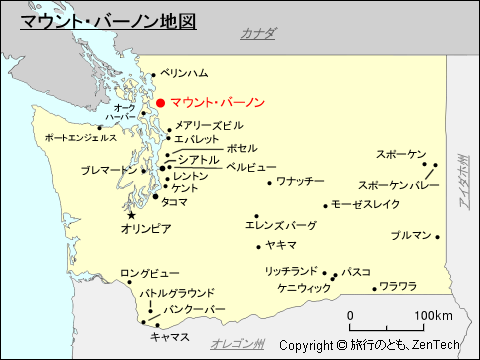 ワシントン州マウント・バーノン地図