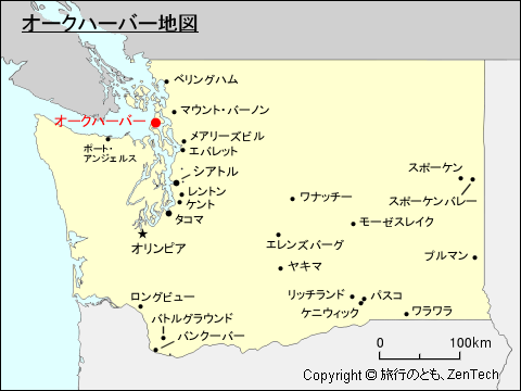 オークハーバー地図