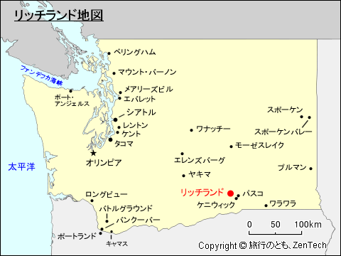 リッチランド地図