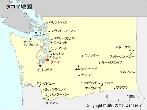 ワシントン州タコマ地図