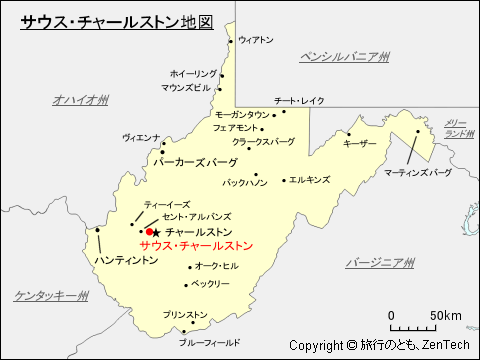 サウス・チャールストン地図