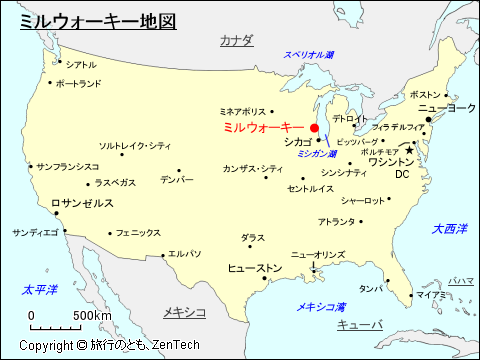 ミルウォーキー地図