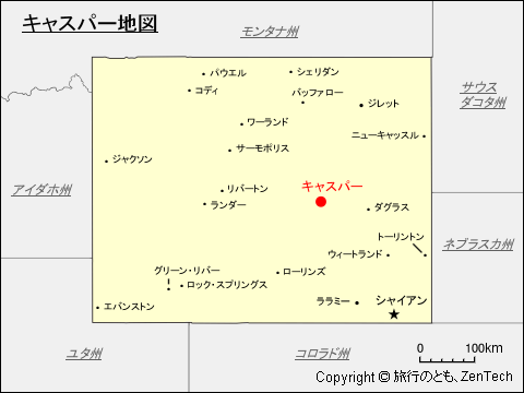 キャスパー地図