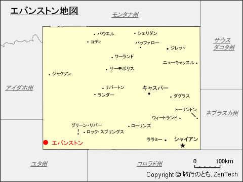 エバンストン地図