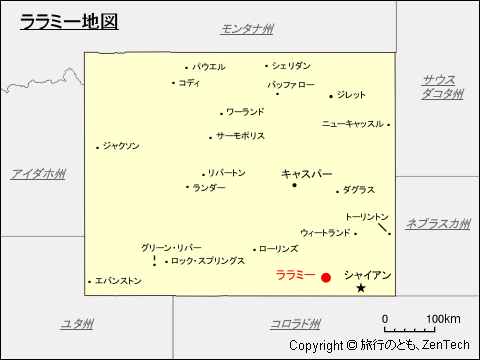 ララミー地図