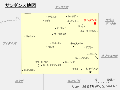 サンダンス地図