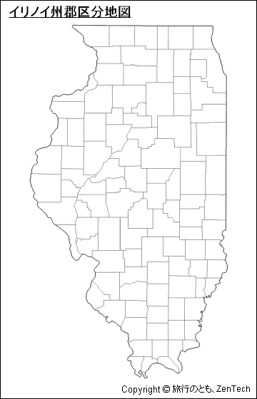 イリノイ州郡区分地図