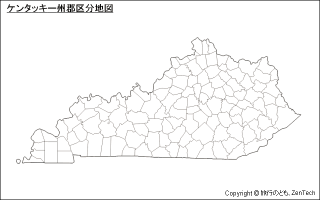 ケンタッキー州郡区分地図
