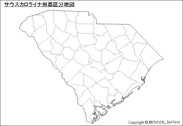 サウスカロライナ州郡区分地図