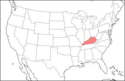 ケンタッキー州の位置