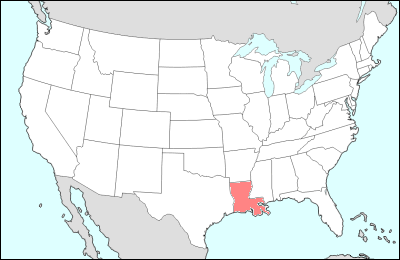 ルイジアナ州地図 旅行のとも Zentech