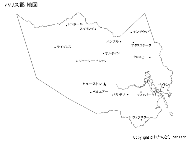 ハリス郡地図