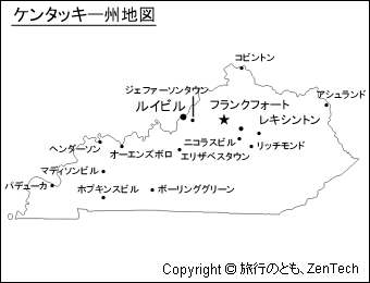 ケンタッキー州地図