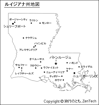 ルイジアナ州地図