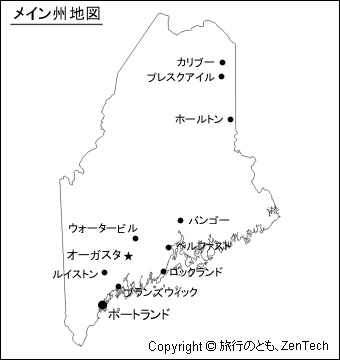 メイン州地図