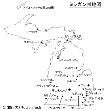 ミシガン州地図