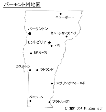 バーモント州地図