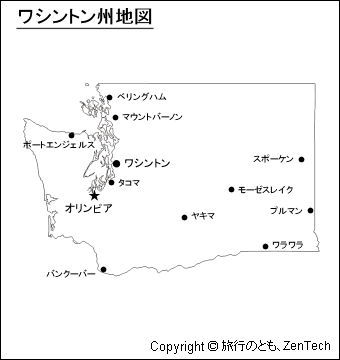 ワシントン州地図