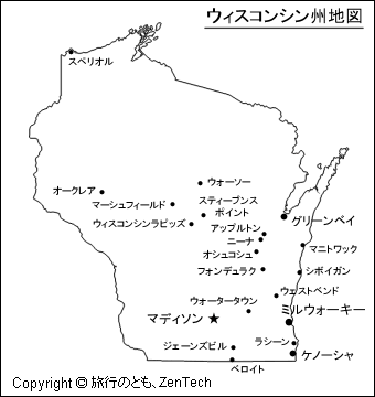 ウィスコンシン州地図